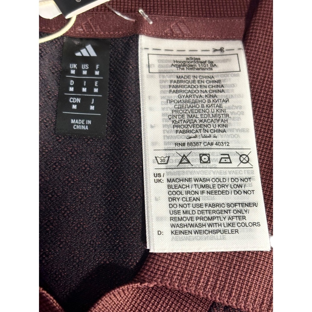 Adidas Go-To Primeknit Polo Shirt Performance Stretch Breathable Aurora Ruby M - Picture 7 of 9